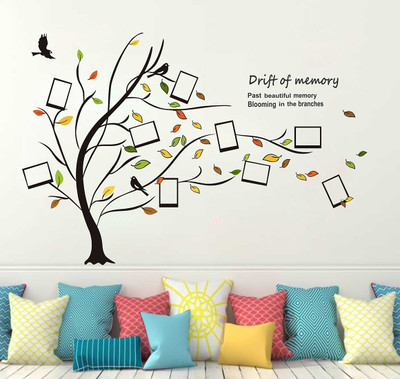Wallzone 115 cm Photo Tree Removable Sticker(Pack of 1)