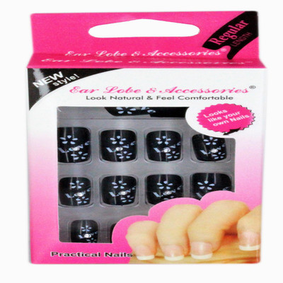 

Ear Lobe & Accessories Stone Fancy Designer Full Covrage 12pcs Nails(N0-25) multi(Pack of 12)