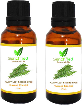 

SANCTIFIED Curry leaf Essential Oil (15ML) 100% Pure Natural & Undiluted Oils (pack of 2)(15 ml)