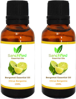 

SANCTIFIED Bergamot Essential Oil (15ML) 100% Pure Natural & Undiluted Oils for healthy skin, hair(pack of 2)(15 ml)