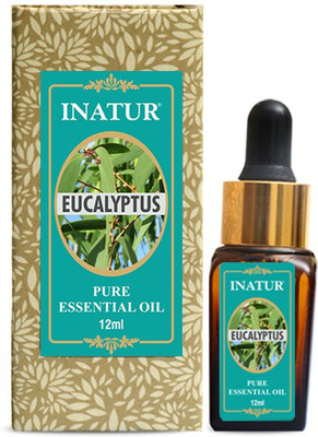 

Inatur Eucalyptus Essential Oil 12ml, 100% Pure, Helps to treat body pains, Congestion, Fever & Cold(12 ml)