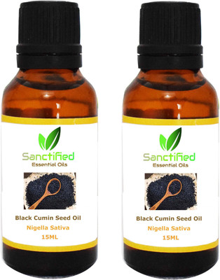 

SANCTIFIED Combo of Black cumin seed essential oil 100% pur natural undiluted oil for unisex (pack of 2)(30 ml)