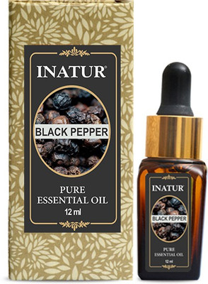 

Inatur Black Pepper Essential Oil 12ml, 100% Pure, Weight reduction, Cooking, Toothache(12 ml)