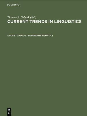 Soviet and East European Linguistics(English, Hardcover, unknown)