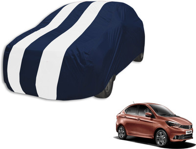 MOCKHE Car Cover For Tata Tigor (Without Mirror Pockets)(Blue, White, For 2018 Models)