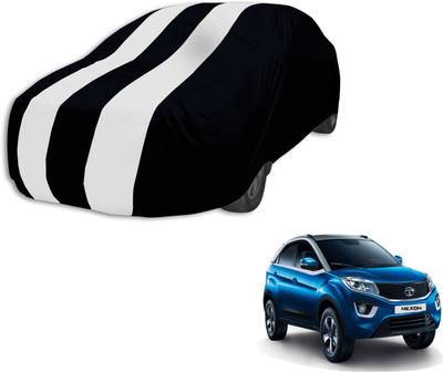 Auto Hub Car Cover For Tata Nexon (Without Mirror Pockets)(Black, White, For 2018 Models)