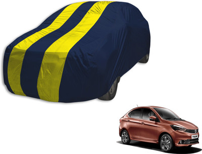 MOCKHE Car Cover For Tata Tigor (Without Mirror Pockets)(Blue, Yellow, For 2018 Models)