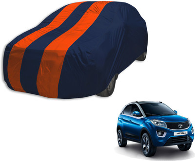 MOCKHE Car Cover For Tata Nexon (Without Mirror Pockets)(Blue, Orange, For 2018 Models)