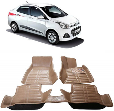 AUTOGARH Plastic 5D Mat For  Hyundai Xcent(Beige)