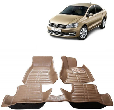 AUTOGARH Plastic 5D Mat For  Volkswagen Vento(Beige)