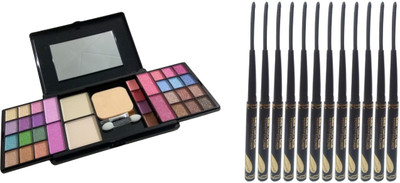 

Miss Boss fashion makeup kit and rich color black eyeliner (set of 12) combo(Set of 2)