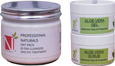 

NATURAL ALOE-VERA FACIAL KIT 300 GM EACH WITH D-TAN 400GM(Set of 3)