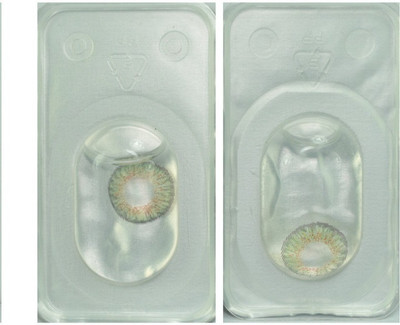 

Drr teleservices Zero power monthly lense Monthly Contact Lens(0, Green, Pack of 1)