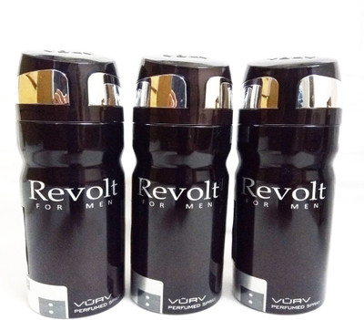 

VURV REVOLT Deodorant Spray - For Men(600 ml, Pack of 3)