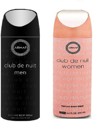 

Armaf club de nuit Perfume Body Spray - For Men & Women(400 ml, Pack of 2)