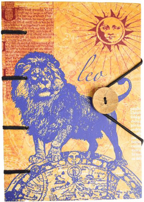craft-club-100-handmade-recycled-cotton-paper-diary-in-zodiac-print-a5-diary-unruled-144-pagesyellow