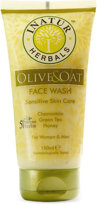 

Inatur Olive & Oat Face Wash 150ml, Sensitive Skin Care, Chamomila, Green Tea, Honey, For Women & Men Face Wash(150 ml)