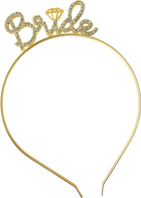 

GADGETS WRAP Gold Color Crystal Bride Diamond Stone Bridesmaid Crown Princess Headband Head Band(Gold)