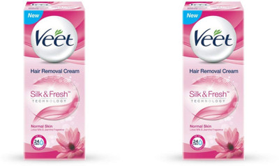 

Veet hair removel cream normal skin(25+5 gram x 2) Cream(60 g, Set of 2)