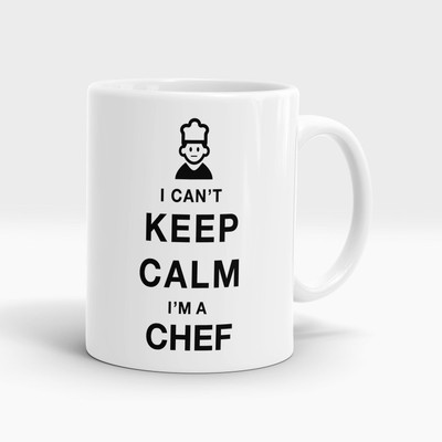 LASTWAVE I Can't Keep Calm I'm A Chef White Coffee Ceramic Coffee Mug(325 ml)