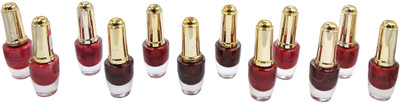 

One Personal Care 12 Nail Color Crushes | BEV-K Series Orange, Red, Brown, Maroon, Pink(Pack of 12)