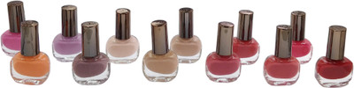 

One Personal Care Nail Color Splash, Combo of 12 | CMF-F Series Pink, Nude, Orange, Red, Purple, Beige, Brown(Pack of 12)