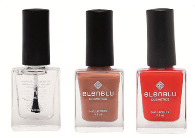 

Elenblu Mirror Glaze Top - Top Coats Nail Polish & Set of 2 Matte Nail Polish - Tarnished Copper & Wicked (9.9ml Each) Matte Nail Polish(Pack of 3)