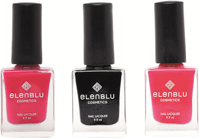 

Elenblu Lilac Fling, Black Shadow & Mauve Taupe - (9.9ml Each) Matte Nail Polish(Pack of 3)