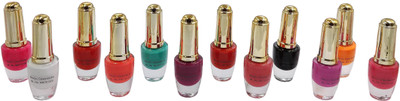 

One Personal Care 12 Nail Color Crushes | BEV-E Series White, Green, Purple, Pink, Orange, Violet, Purple, Pink, Peach