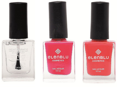 

Elenblu Mirror Glaze Top - Top Coats Nail Polish & Set of 2 Matte Nail Polish - Mauve Taupe & California Coral (9.9ml Each) Matte Nail Polish(Pack of 3)