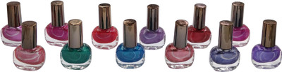 

One Personal Care Nail Color Splash, Combo of 12 | CMF-B Series Pink, Blue, Orange, Red, Purple, Burgundy, Green, Violet(Pack of 12)
