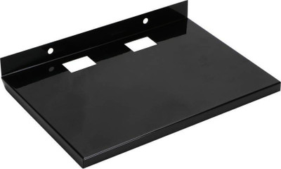 ShelfKing 24cm X 17cm Matt Black Set up box stand Shelf Iron Wall Shelf(Number of Shelves - 1, Black)