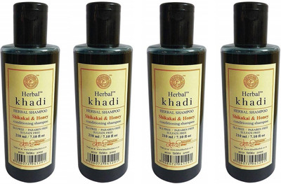 

Herbal Khadi Shikakai & Honey Conditioning Shampoo- Pack of 4(210 ml)