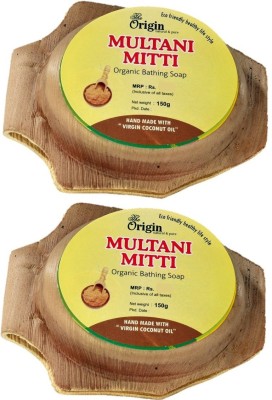 

The Origin Kerala Ayurvedic Herbal Body Soap 100% Organic Multani Mitti(300 g, Pack of 2)