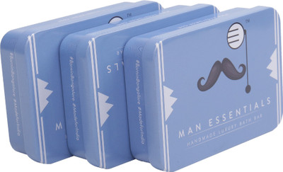 

Man Essentials Don Cologne Handmade Glycerine Shea Butter Soap Chemical Free Luxury Bathing Bar (Pack of 3)(100 g, Pack of 3)