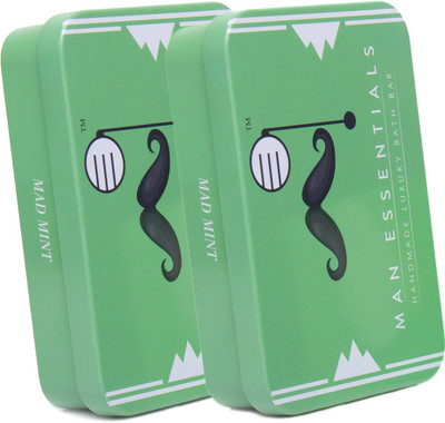 

Man Essentials Mad Mint Handmade Glycerine Soap with Cucumber Extracts Chemical Free Luxury Bathing Bar (Pack of 2)(100 g, Pack of 2)