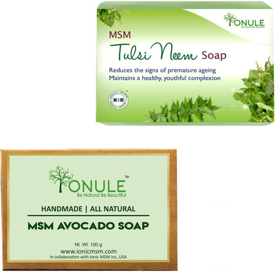 

Ionule MSM Tulsi Neem Soap Avocado Soap Combo of 2(200 g, Pack of 2)