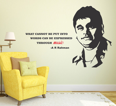 Wallzone 80 cm A R Rahman Removable Sticker(Pack of 1)