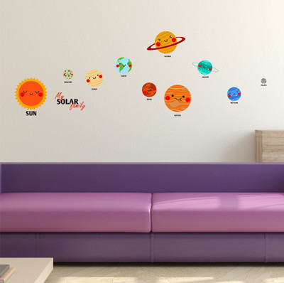 Littlebuds 200 cm Solar System Removable Sticker(Pack of 1)