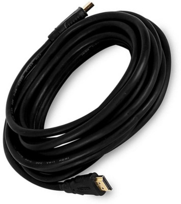 

finest TV-out Cable High-Speed HDMI Cable Latest Version - 5 Meters ( 10 Feet ) Supports Ethernet, 3D, 4K and Audio Return, With Gold Plated connector, 100% Pure Bare Cooper conductor ensure Highest quality transmission 5 Metre(Black, For TV)