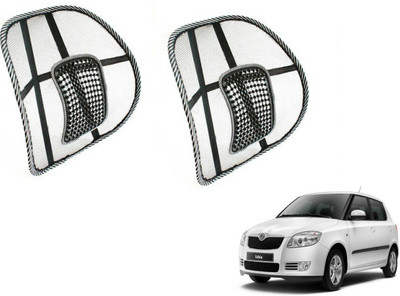MOCKHE Nylon Seating Pad For  Skoda Fabia(Front Seat, Back Seat Black)