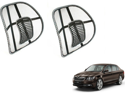 MOCKHE Nylon Seating Pad For  Skoda Superb(Front Seat, Back Seat Black)