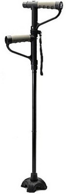

Bluwings Walking Stick With Two Handle and Torch on Top of Stick Walking Stick