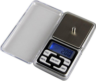 

ALPHANOT Digital Display 0.1 Gm to 200 Grams Mini Pocket Weight Scale Measurement Weighing Machine jewelery Weighing Scale Weighing Scale(Silver)