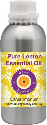 

Deve Herbes Pure Lemon Essential Oil (Citrus limonum) 100% Natural Therapeutic Grade Steam Distilled(630 ml)