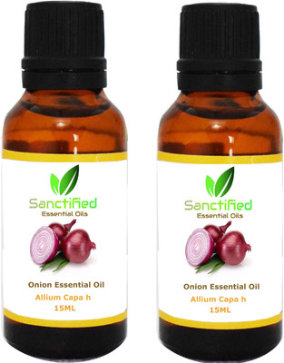 

SANCTIFIED Onion essential oil (15ml) 100% pure natural undiluted bathing oil for unisex (pack of 2)(15 ml)