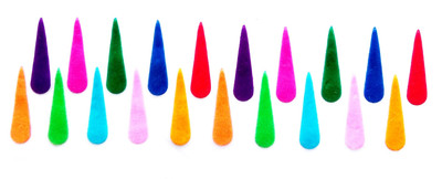 

SJ COLLECTION Colourful 20 Tilak Size (H 2.3 cm x W 6 mm) Forehead Multicolor Bindis(Fancy Design Bindi)