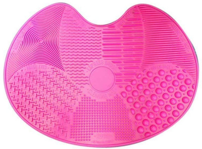

FOK Silicone Cosmetic Makeup Brush Cleaning Mat Cleaner Tool Beauty Accessories (15.5cm, Pink)(Pack of 1)