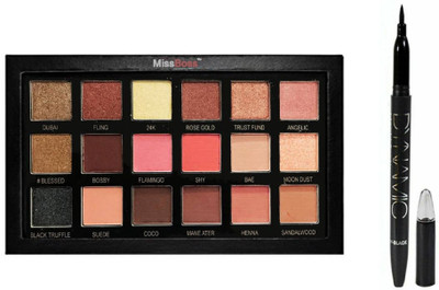 

Miss Boss hb Golden Sand 3D Highlighter Palette, dynamic black eyeliner combo(Set of 2)