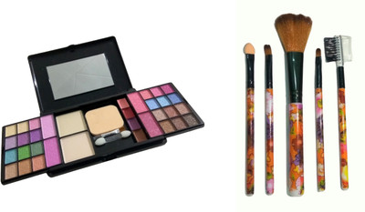 

Miss Boss fashion makeup kit and 5 makeup brushes combo(Set of 2)
